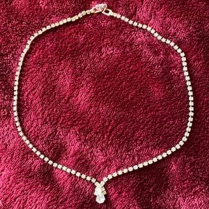 Rhinestone costume necklace